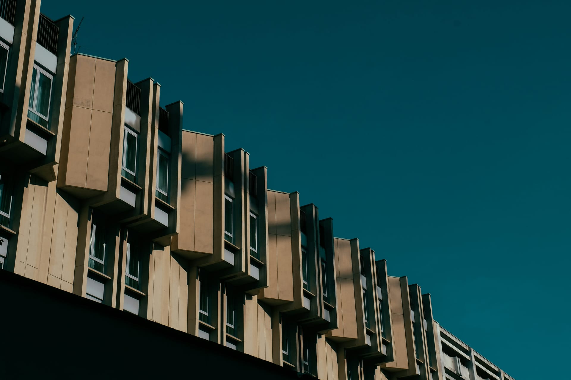 Abstract curved architectural structure